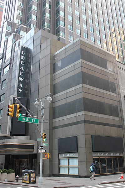 The Broadway Theatre, seen from the base of 1675 Broadway