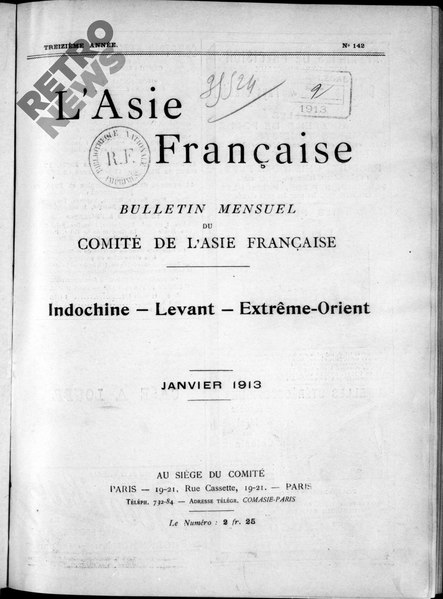 File:Bulletin du Comité de l'Asie française, numéro 142, janvier 1913.pdf