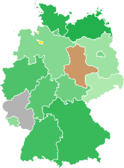 Eine farbige Karte der Bundesländer