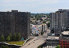 View of the Burnside Bridgehead buildings Burnside Bridgehead overhead - 2020.jpg