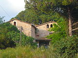 Català: Pi Pinyoner de Can Candeler. Masia Can Candeler (Sant Just Desvern). ca:Pinus pinea. This is a a photo of a protected or outstanding tree in Catalonia, Spain, with id: MA-082212/AIL-01-2013 Object location 41° 23′ 26.08″ N, 2° 04′ 48.09″ E  View all coordinates using: OpenStreetMap Català: Can Candeler, Torre Camosa, Torre de Mossèn Camós (Sant Just Desvern). This is a photo of a building indexed in the Catalan heritage register as Bé Cultural d'Interès Local (BCIL) under the reference IPA-19292.