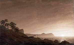 Caspar David Friedrich, Arkona u zalasku, crtež