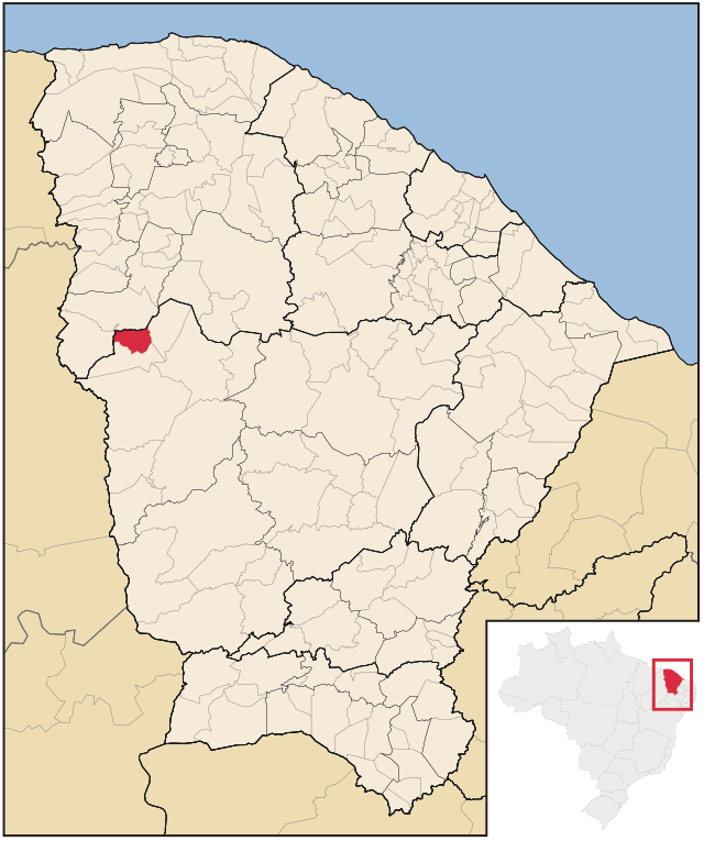 Localização de Ararendá no Ceará