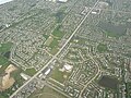 Seen from a commercial flight over Chicago.