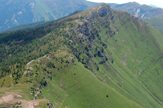 View from Monte Bertrand Cima Missun and Colla Rossa from Monte Bertrand.png