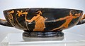 Classical Attic red figure stemless cup - ARV extra - stamped decoration - athletes and trainers - Frankfurt AM β 408 - 03