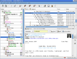 Fereastra principală Mail Claws 2.7.1