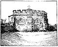 Engraving of the chapter house at Cockersand Abbey