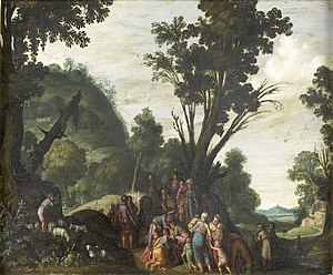 The meeting of Jacob and Esau