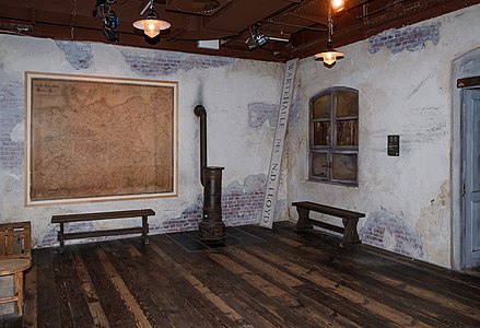 Replica of a 3rd class waiting room for emigrants Bremerhaven