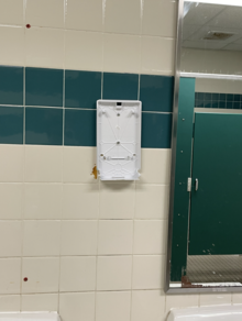 Missing soap dispenser at a Texas public school on September 20, 2021, as a result from a "devious lick". Devious Licks (cropped).png