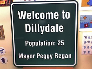 Dillydale's city sign