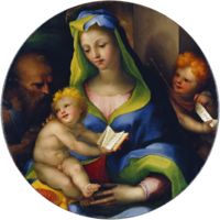 Святая Мария с Младенцем и Иеронимом Стридонским. Ок. 1523. Музей Тиссена-Борнемисы, Мадрид