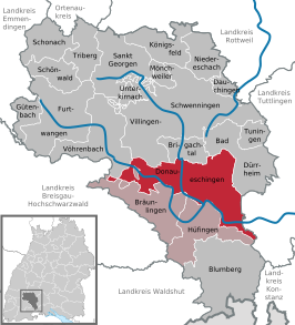 Kaart van Donaueschingen