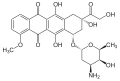 Deutsch: Struktur von Doxorubicin English: Structure of Doxorubicin