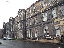 The King Street Jubilee Wing of Leith Hospital, which housed the surgical block Driveway of Leith Hospital, Mill Lane.jpg