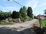 Čeština: Rozcestí v Dubinách. Okres Praha-východ, Česká republika. English: Crossroad in Dubiny, Prague-East District, Czech Republic.