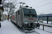 Traxx E186 274-7 w Zwardoniu, prowadził pociąg Kolei Śląskich KŚ99013/99020 Rachowiec