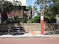 Rail replacement bus stop on Whatley Crescent south-westbound.