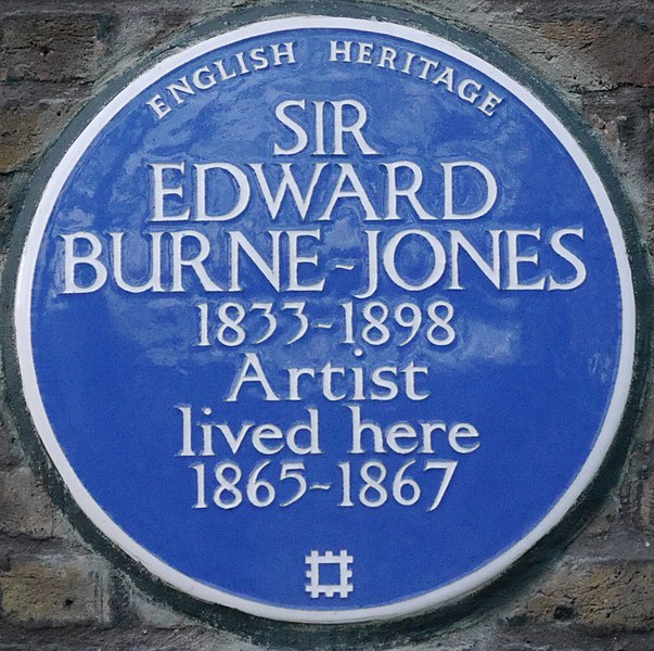 File:Edward Burne-Jones 41 Kensington Square blue plaque.jpg