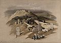 Egyptian ruins, known as Surabit el Khadim, on Gebel Garabe. Wellcome V0049452.jpg