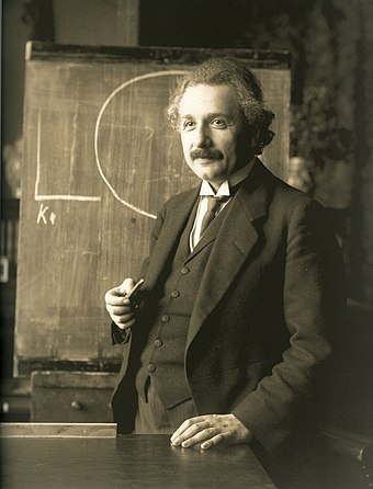 Albert Einstein, theoretical physicist who is considered a genius