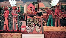 Texas Farm, the mural in the post office