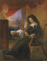 Elizabeth Alexeevna in mourning by P.Basin (1831, Hermitage)