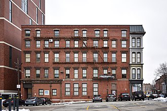 The building's southern facade. Elizabeth Building, Providence.jpg