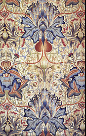 Portion of Artichoke embroidered panel, 1890