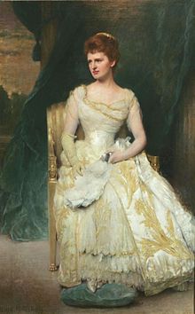 Portrait of Emily Thorn Vanderbilt, wife of businessman William Douglas Sloane, by Benjamin Curtis Porter, 1888. Emily Thorn Vanderbilt Sloane White.jpg