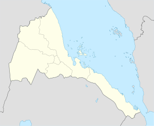 Aff på en karta över Eritrea