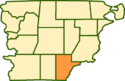 location of Escalante Department in Chubut Province