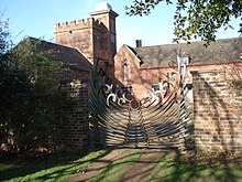 Eternity Gates by Antony Robinson, installed in 1983 to celebrate the ruby wedding anniversary of Sir George and Lady Rachel Labouchere Eternity Gates at Dudmaston Hall - geograph.org.uk - 465570.jpg