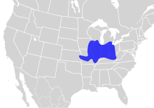 Etheostoma spektabile Distribution.svg