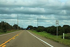 Eastbound on Florida State Road 64 just east of the Hardee County line. FL64East-SignRoad-OrangeGroves.jpg