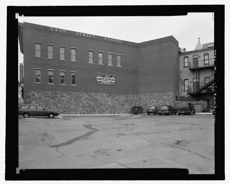 File:FROM PARKING LOT AT INTERSECTION OF GREGORY STREET AND SPRING STREET, VIEW TOWARDS SOUTH-SOUTHWEST - Central City, Central City, Gilpin County, CO HABS CO-203-17.tif