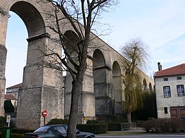 The remains of the Roman aqueduct in Jouy-aux-Arches