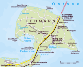 Kaart met belangrijkste plaatsen en wegen