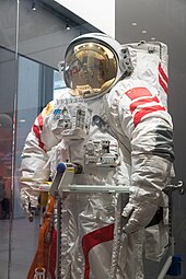 Feitian space suit being displayed at the National Museum of China Feitian space suit at NMC 02.jpg