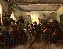 Im Auswanderungsbüro (In der Pass- und Polizeistube vor der Emigration) by Felix Schlesinger, 1859[5]