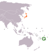 Location map for Fiji and Japan.