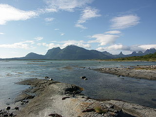 Finnøya, Nordland island in Hamarøy, Nordland, Norway