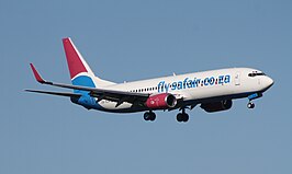 Een Boeing 737-800 van FlySafair