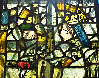 Fragments of medieval glass, Staplehurst.JPG