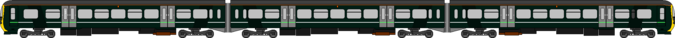 drawing of a Class 166 in GWR livery