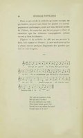 Pour ce qui est de la mélodie qui nous occupe, en particulier, on peut sans doute lui ajuster un accompagnement quelconque, mais non sans lui faire perdre de l’allure, du caractère qui lui est propre ; allure et caractère que les virtuoses campagnards surtout savent si bien lui donner. J’ignore si la mélodie de Ah ! qui me passera le bois ? est connue en France ; je sais seulement qu’on y chante encore quelques fragments des paroles que l’on va voir ci-après. Ah ! qui me pas-se-ra le bois, Moi qui suis si petite ? Ce se-ra monsieur que voi-là : N’a-t-il pas bonne mi-ne ? là ! Somm’s-nous au mi-lieu du bois ? Somme's nous à la ri-ve ? Ah ! qui me passera le bois, Moi qui suis si petite ? Ce sera monsieur que voilà : N’a-t-il pas bonne mine ? là ! Somm’s-nous au milieu du bois ? Somm’s-nous à la rive ?