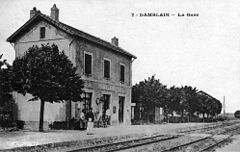 Damblain, la gare en 1910