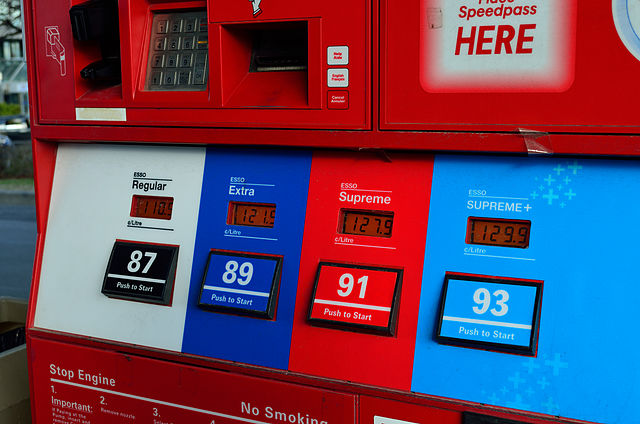 Gas stations have gasoline with different octane ratings. Higher numbers indicate that the fuel can better avoid unintended combustions within pistons