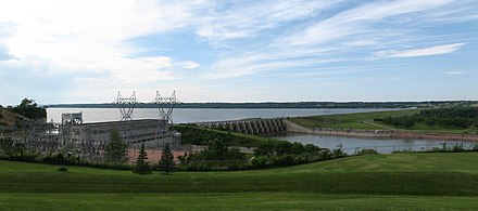 Gavins Point Dam at Yankton, South Dakota is the uppermost obstacle to navigation from the mouth on the Missouri today.